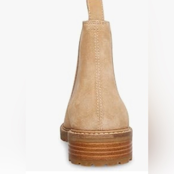 Steve Madden tan oatmeal Suede Leopold slipon Chelsea ankle boot Booties size 11 - Picture 4 of 6